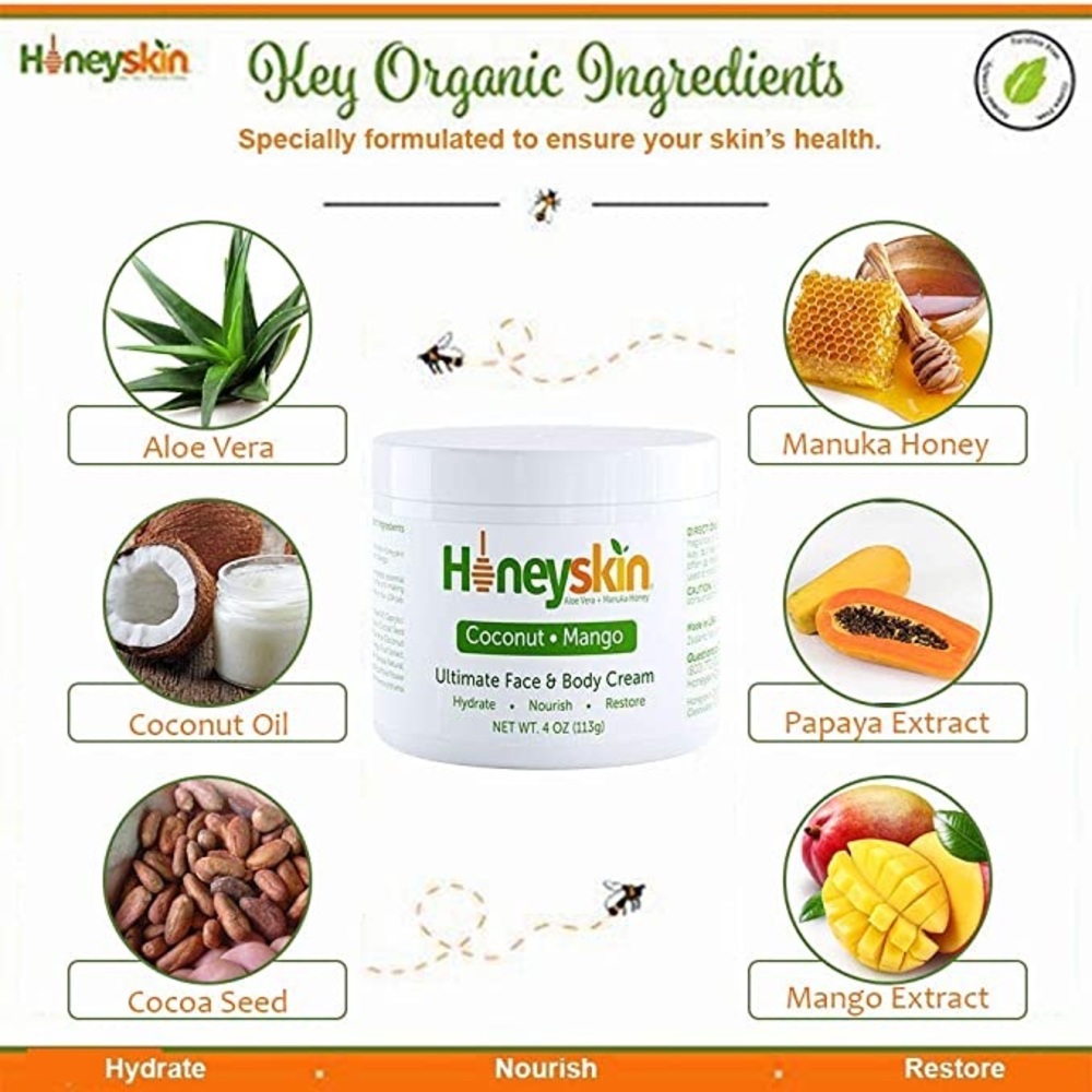 New Hydrating Manuka Honey Face & Body Moisturizer - Picture 2 of 6